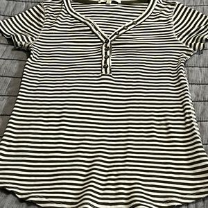 Anthropologie green/white t-shirt